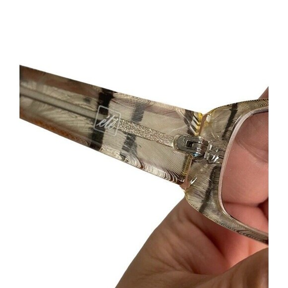 ETE Optical Eye Frames Allos Cygne 51-16-130 Italy w/Real Feathers Designer Mod - Picture 8 of 10